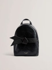 Ted Baker Black Jimliya-PU Bow Mini Backpack - Image 1 of 3