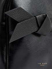 Ted Baker Black Jimliya-PU Bow Mini Backpack - Image 2 of 3