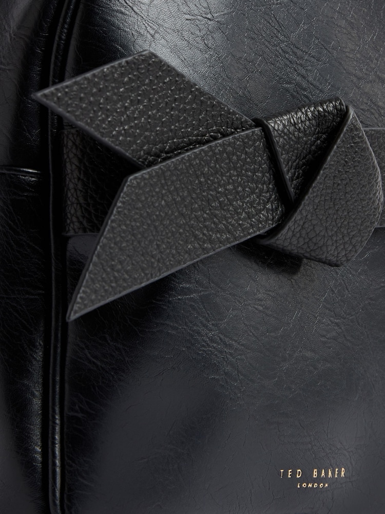 Ted Baker Black Jimliya-PU Bow Mini Backpack - Image 2 of 3