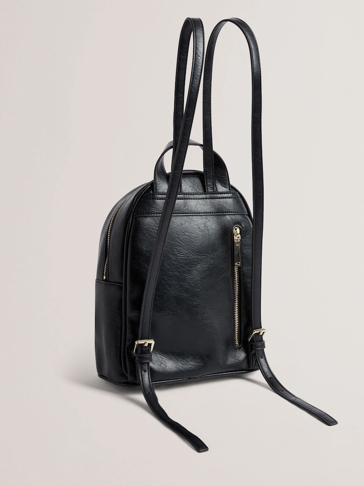 Ted Baker Black Jimliya-PU Bow Mini Backpack - Image 3 of 3