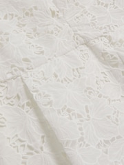 Ted Baker White Ellari-Tie Front Detail Balloon Sleeve Top - Image 5 of 5