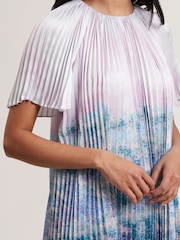 Ted Baker Pink Deeliaa Short Sleeve Pleated Maxi Dress - Image 2 of 5