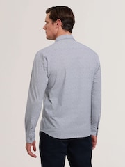 Ted Baker Black Regular Wavey Long Sleeve Geo Print Shirt - Image 4 of 6