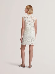 Ажурное платье мини из 100% хлопка Ted Baker Miikka - Image 3 of 5