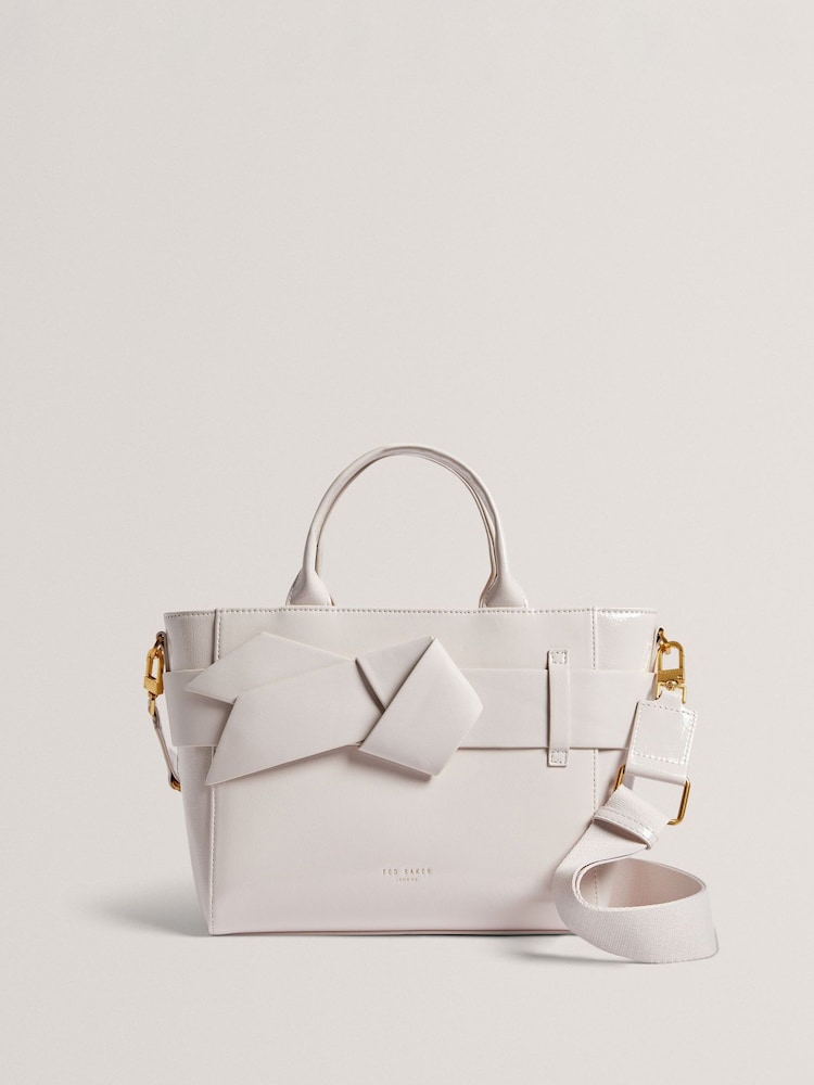 Ted Baker White Jimsa Knot Bow Cross-Body Bag - Image 1 of 4