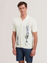 Ted Baker Cream Ruits Regular Floral Placement Shirt - Image 1 of 6
