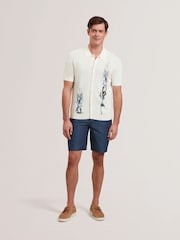 Ted Baker Cream Ruits Regular Floral Placement Shirt - Image 3 of 6