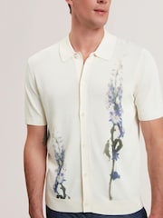 Ted Baker Cream Ruits Regular Floral Placement Shirt - Image 4 of 6