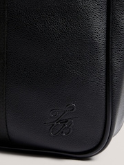 Ted Baker Black Tatumm PU Script Document Holder Bag - Image 2 of 4