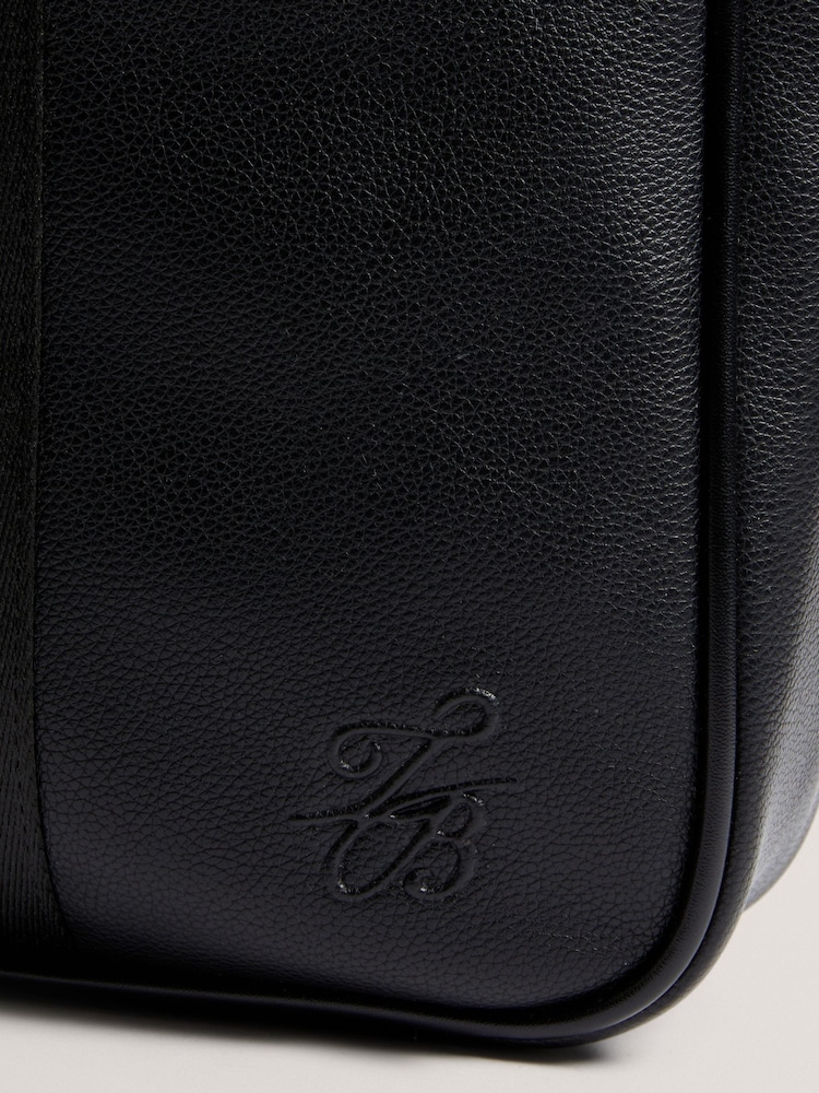 Ted Baker Black Tatumm PU Script Document Holder Bag - Image 2 of 4
