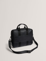 Ted Baker Black Tatumm PU Script Document Holder Bag - Image 3 of 4