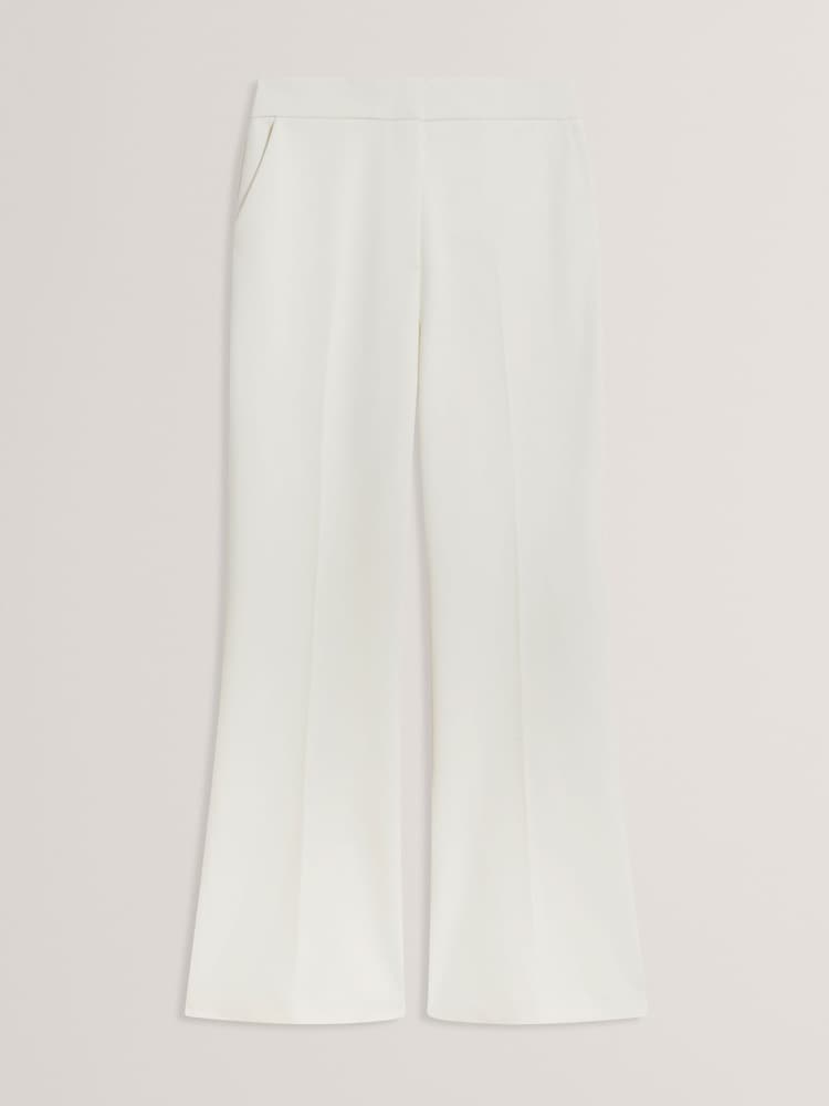 Ted Baker White Indriv-High Waisted Flare Trousers - Image 6 of 6