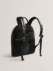 Ted Baker Black Waynor House Check PU Backpack - Image 2 of 4