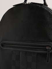 Ted Baker Black Waynor House Check PU Backpack - Image 3 of 4