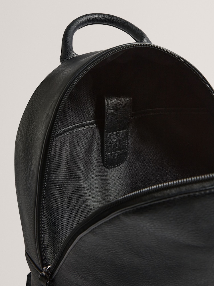 Ted Baker Black Waynor House Check PU Backpack - Image 4 of 4