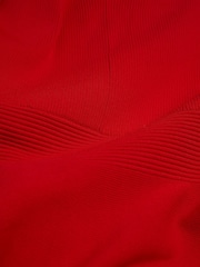 Ted Baker Red Jescka Sculptured Knit Skater Dress - Image 5 of 5