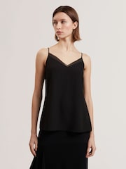 Ted Baker Black Lulea-Chiffon Insert Cami Top - Image 1 of 3