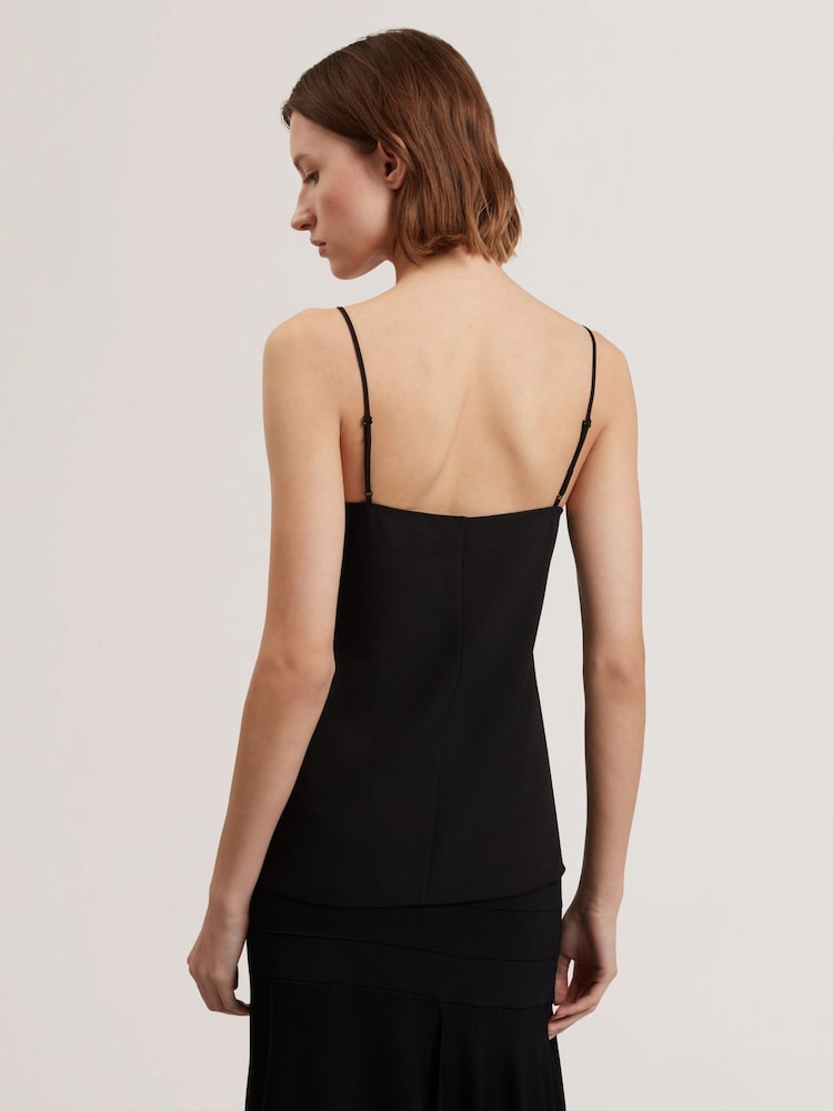 Ted Baker Black Lulea-Chiffon Insert Cami Top - Image 2 of 3