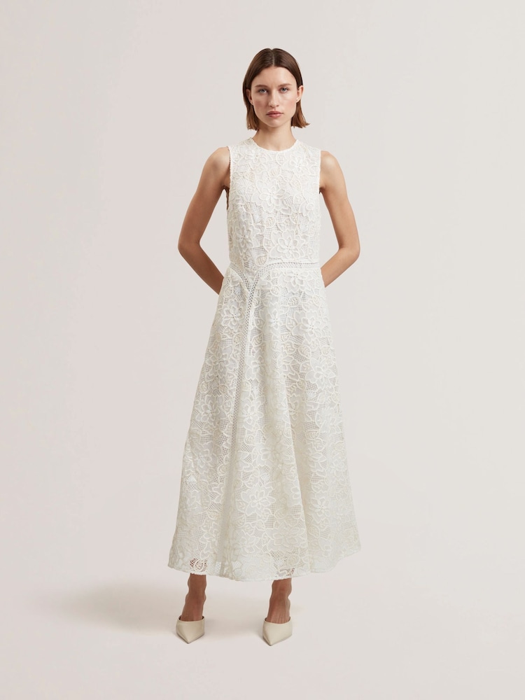 Ted Baker Darlei-Asymmetric Lace Midi Dress - Image 1 of 5