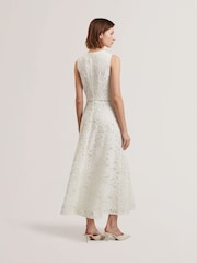 Ted Baker Darlei-Asymmetric Lace Midi Dress - Image 2 of 5