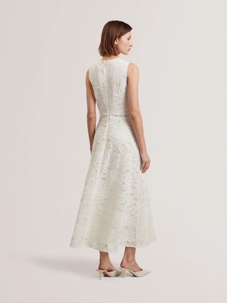 Ted Baker Darlei-Asymmetric Lace Midi Dress - Image 2 of 5
