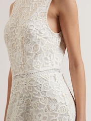 Ted Baker Darlei-Asymmetric Lace Midi Dress - Image 3 of 5