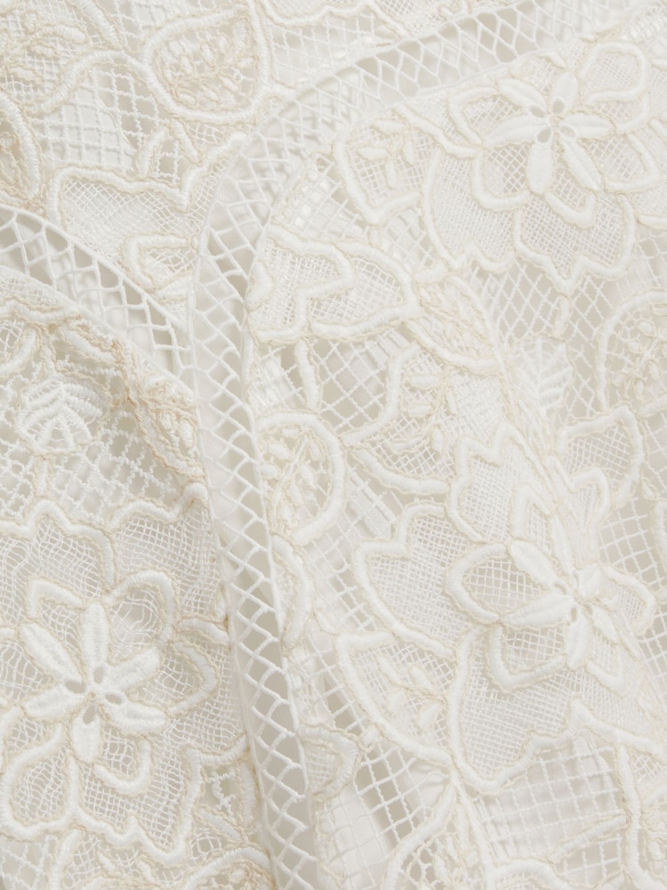 Ted Baker Darlei-Asymmetric Lace Midi Dress - Image 5 of 5