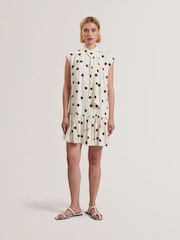 Белый - Платье мини без рукавов с шарфовой отделкой Ted Baker Jutuva - Image 2 of 6