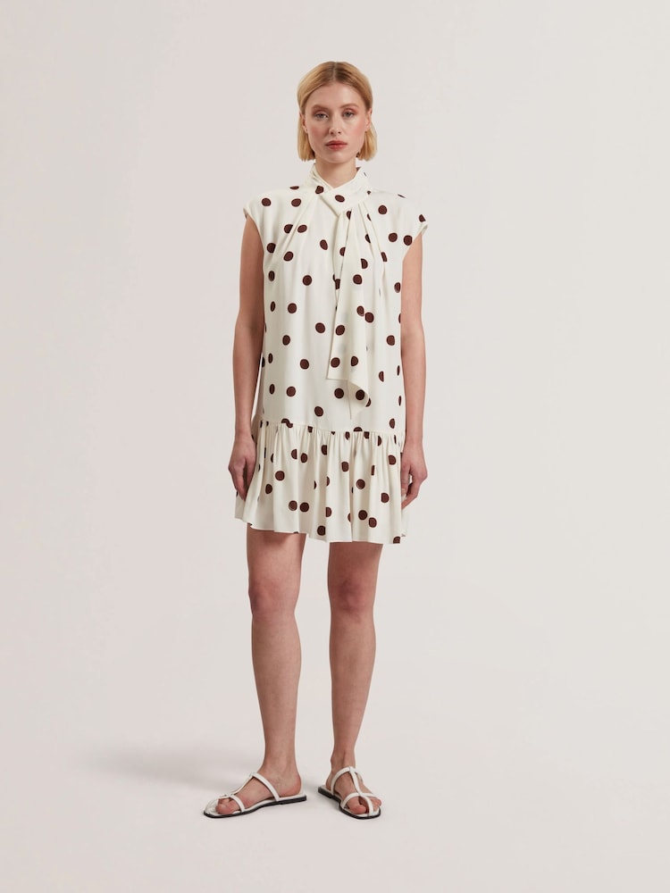 Белый - Платье мини без рукавов с шарфовой отделкой Ted Baker Jutuva - Image 2 of 6