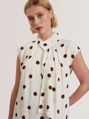 Белый - Платье мини без рукавов с шарфовой отделкой Ted Baker Jutuva - Image 3 of 6