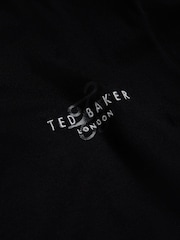 Ted Baker Black Tebars-SS Branded Script 100% Cotton T-Shirt - Image 8 of 9