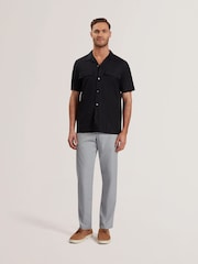 Ted Baker Black Regular Fit Whether Short Sleeve Double Pocket Shirt - Image 3 of 6