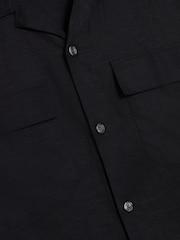 Ted Baker Black Regular Fit Whether Short Sleeve Double Pocket Shirt - Image 6 of 6