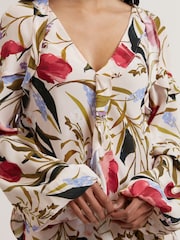 Ted Baker Pink Minasa Frill Detail Long Sleeve Blouse - Image 4 of 6