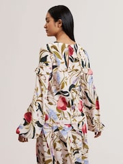 Ted Baker Pink Minasa Frill Detail Long Sleeve Blouse - Image 5 of 6