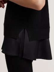 Ted Baker Black Onzaa Raglan Detail T-Shirt - Image 3 of 6