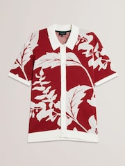 Ted Baker Edson Button Through Floral Polo Shirt - صورة 5 من 6