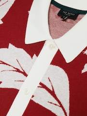 Ted Baker Edson Button Through Floral Polo Shirt - صورة 6 من 6