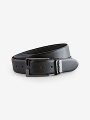 Ted Baker Black Dawsons Textured Leather Belt - Image 1 of 4