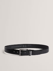 Ted Baker Black Dawsons Textured Leather Belt - Image 2 of 4