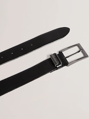 Ted Baker Black Dawsons Textured Leather Belt - Image 3 of 4