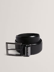 Ted Baker Black Dawsons Textured Leather Belt - Image 4 of 4