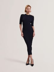 Платье в рубчик с пуговицами Ted Baker Candiic - Image 1 of 5