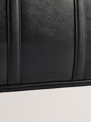 Ted Baker Black Kedrik Stripe PU Document Bag - Image 4 of 4
