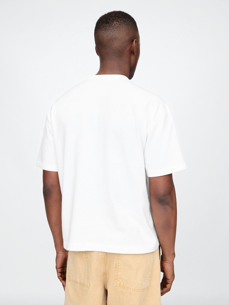Weiß - Gap – schweres, kastiges T-Shirt - Bild 2 von 5