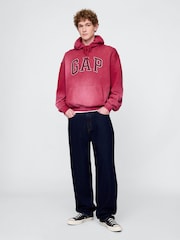 Gap Red Vintage Soft Oversized Logo Hoodie - Image 3 of 3