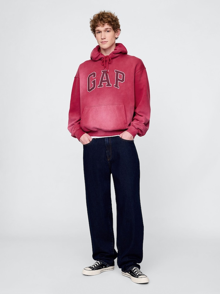 Gap Red Vintage Soft Oversized Logo Hoodie - Image 3 of 3