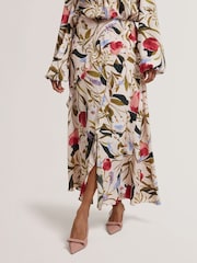Ted Baker Pink Candici Frill Detail Midi Skirt - Image 2 of 6