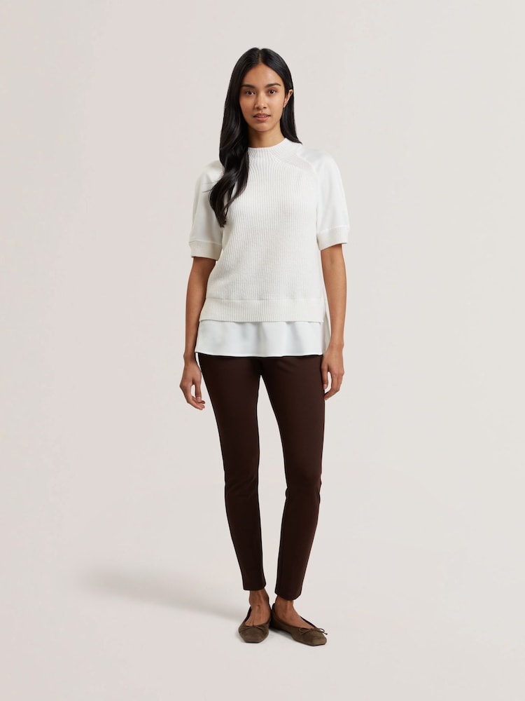 Ted Baker White Onzaa Raglan Detail T-Shirt - Image 2 of 6