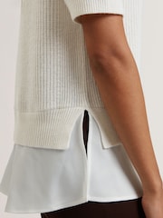 Ted Baker White Onzaa Raglan Detail T-Shirt - Image 3 of 6